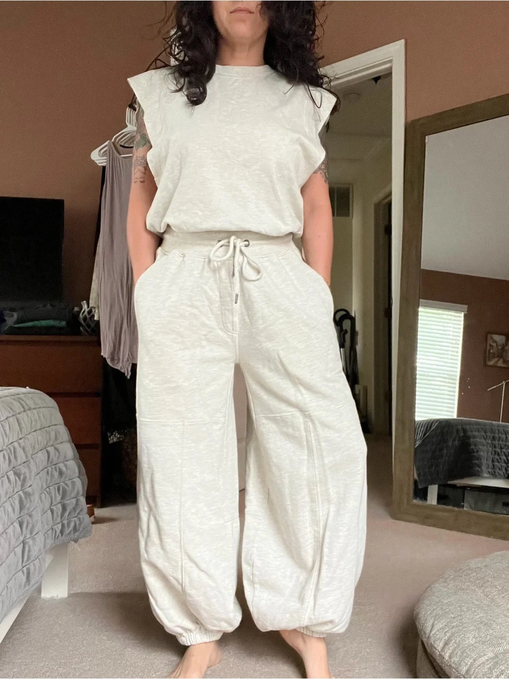 Free People throw and go onesie in heather